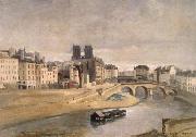 Corot Camille The Seine and the Quai give orfevres china oil painting reproduction